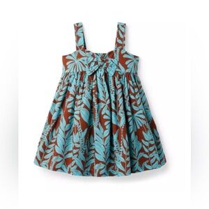 Janie & Jack girl Tropical Knotted Bow sundress cotton floral dress sleeveless 6